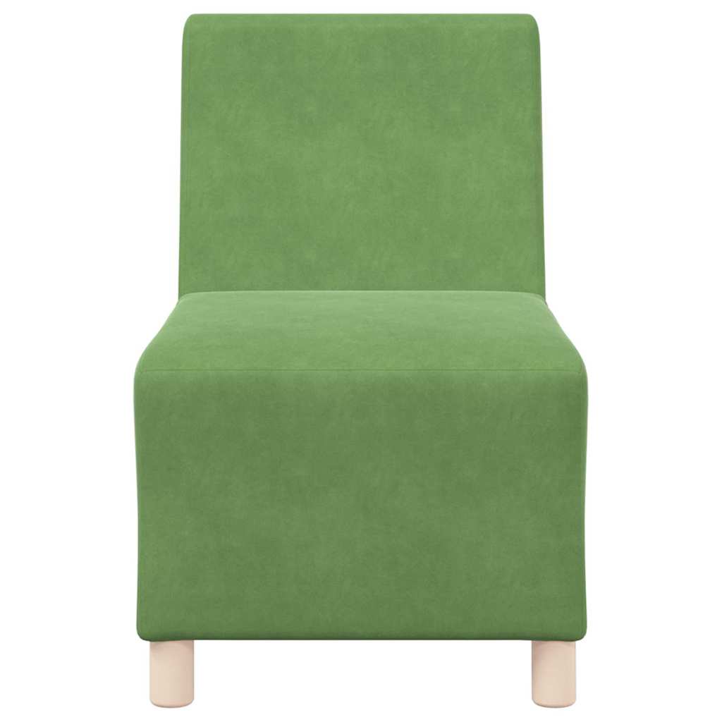 vidaXL Unità di Divano Modulare Senza Braccioli 3 pcs Verde chiaro