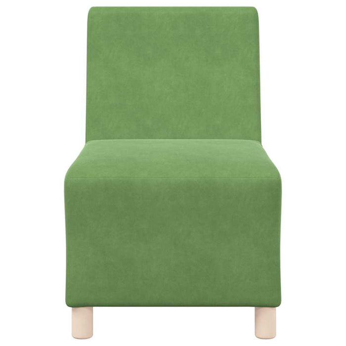 vidaXL Unità di Divano Modulare Senza Braccioli 3 pcs Verde chiaro