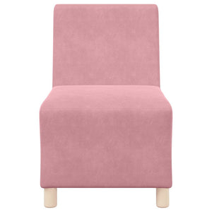 vidaXL Unità di Divano Modulare Senza Braccioli 3 pcs Rosa