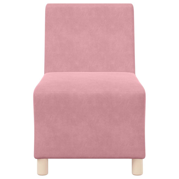 vidaXL Unità di Divano Modulare Senza Braccioli 3 pcs Rosa