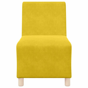 vidaXL Unità di Divano Modulare Senza Braccioli 3 pcs Giallo