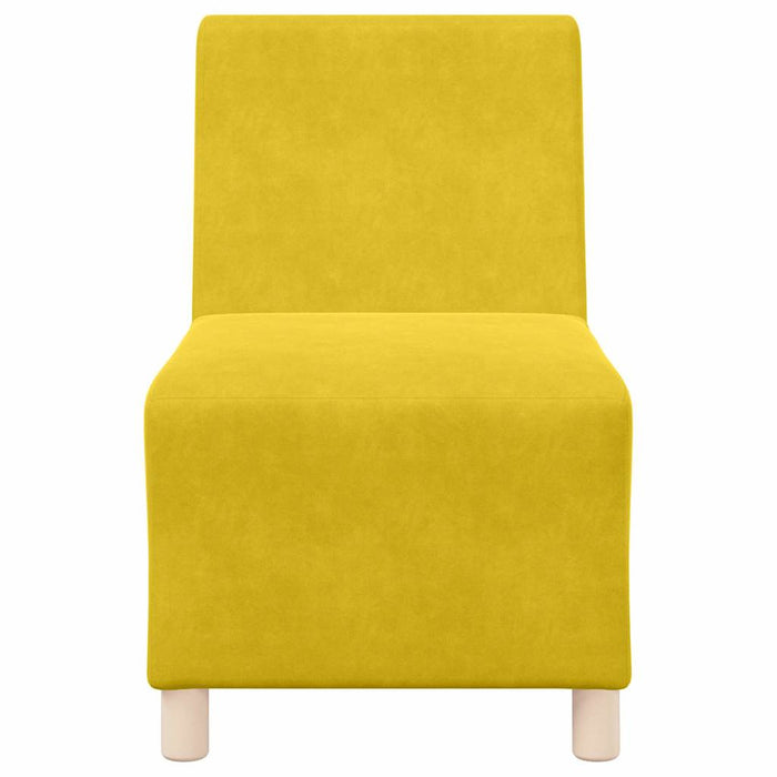 vidaXL Unità di Divano Modulare Senza Braccioli 3 pcs Giallo