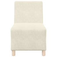 vidaXL Unità di Divano Modulare Senza Braccioli 3 pcs Crema