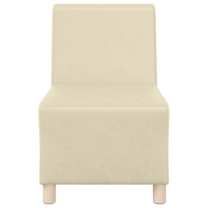 vidaXL Unità di Divano Modulare Senza Braccioli 3 pcs Crema