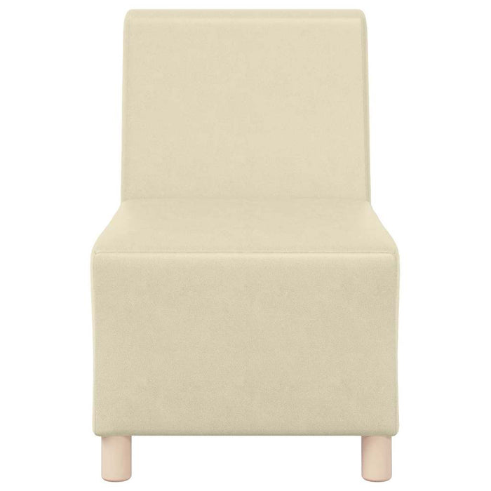 vidaXL Unità di Divano Modulare Senza Braccioli 3 pcs Crema