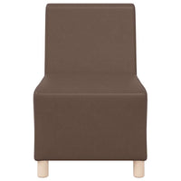 vidaXL Unità di Divano Modulare Senza Braccioli 3 pcs Marrone