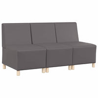vidaXL Unità di Divano Modulare Senza Braccioli 3 pcs Grigio