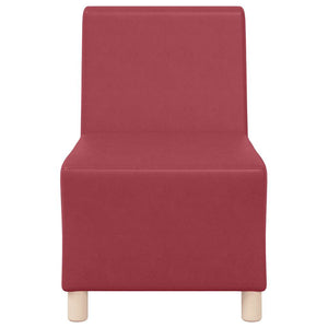 vidaXL Unità di Divano Modulare Senza Braccioli 3 pcs Rosso vino