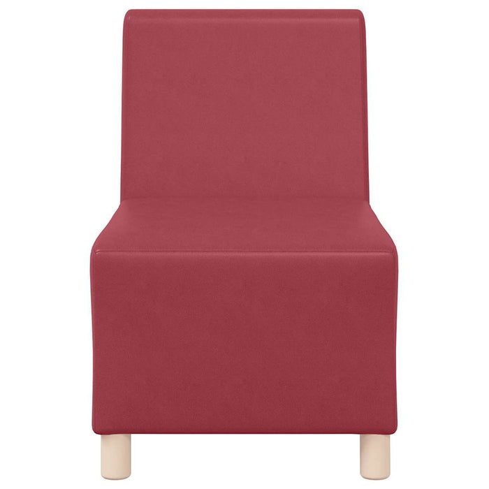 vidaXL Unità di Divano Modulare Senza Braccioli 3 pcs Rosso vino