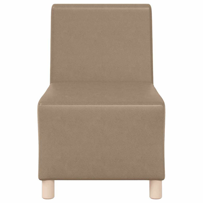 vidaXL Unità di Divano Modulare Senza Braccioli 3 pcs Cappuccino