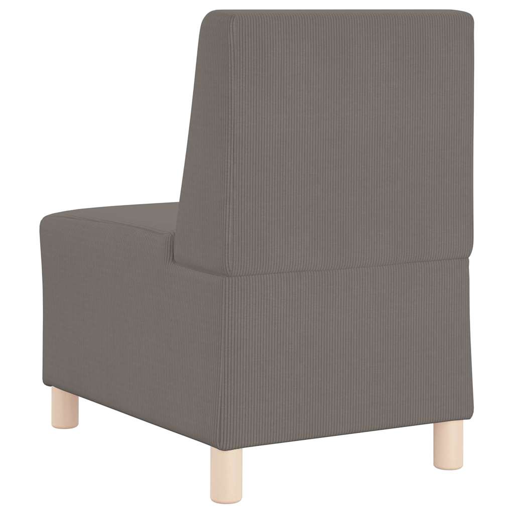 Divano Modulare Senza Braccioli 3 pz-Sofa Modulare-Divanetto Grigio chiaro 600237