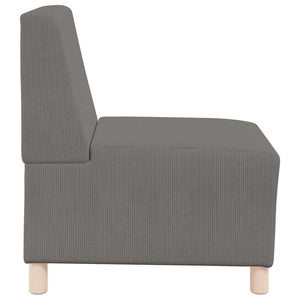 Divano Modulare Senza Braccioli 3 pz-Sofa Modulare-Divanetto Grigio chiaro 600237