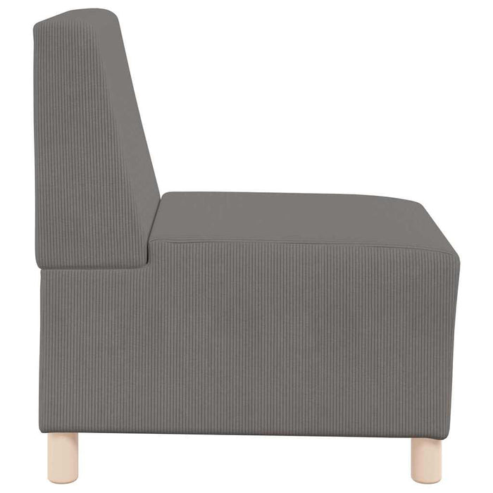 Divano Modulare Senza Braccioli 3 pz-Sofa Modulare-Divanetto Grigio chiaro 600237