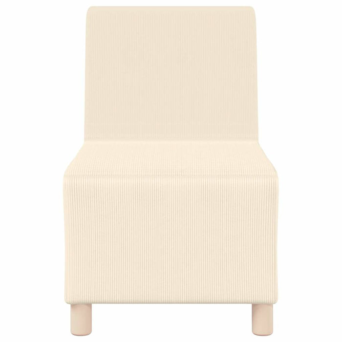 vidaXL Unità di Divano Modulare Senza Braccioli 3 pcs Crema