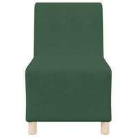 vidaXL Unità di Divano Modulare Senza Braccioli 3 pcs Verde giungla