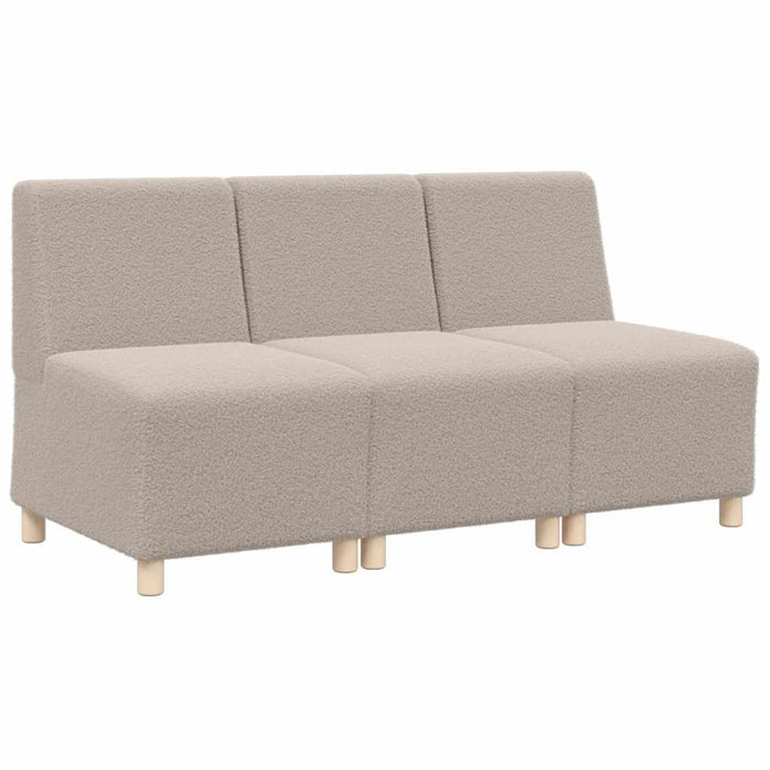 vidaXL Unità di Divano Modulare Senza Braccioli 3 pcs Grigio chiaro