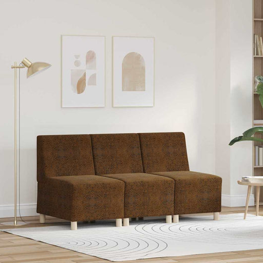 vidaXL Poltrona Sofa 3 pcs Marrone 55 x 74 x 82 cm