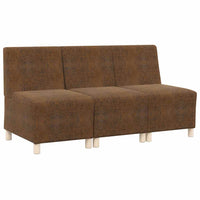 vidaXL Poltrona Sofa 3 pcs Marrone 55 x 74 x 82 cm