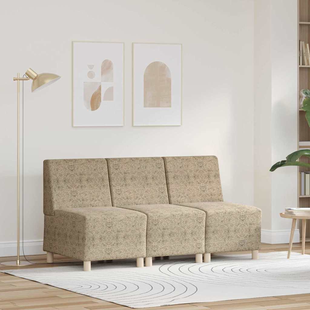 vidaXL Poltrona Sofa 3 pcs Grigio chiaro 55 x 74 x 82 cm