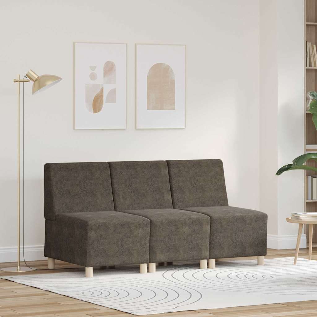 vidaXL Poltrona Sofa 3 pcs Grigio scuro 55 x 74 x 82 cm