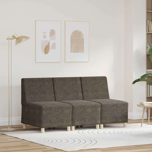 vidaXL Poltrona Sofa 3 pcs Grigio scuro 55 x 74 x 82 cm