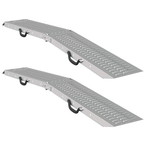Ramp di Carico 2 pcs Argento 166 x 22,5 x 4,5 cm 42019250