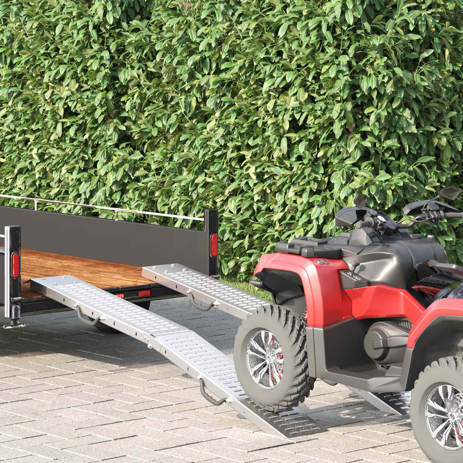 Ramp di Carico 2 pcs Argento 185 x 22,5 x 4,5 cm 42019252