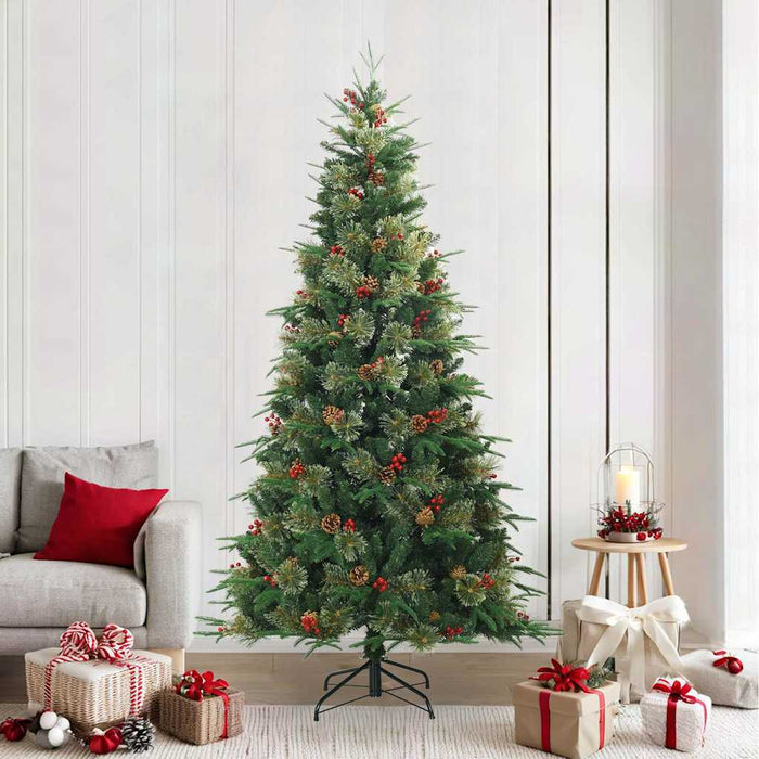 Albero di Natale Artificiale con Rami Pieghevoli Verde 240 cm 42019305