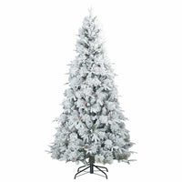 Albero di Natale Artificiale Snodato Foderato di Neve Bianco 42019310