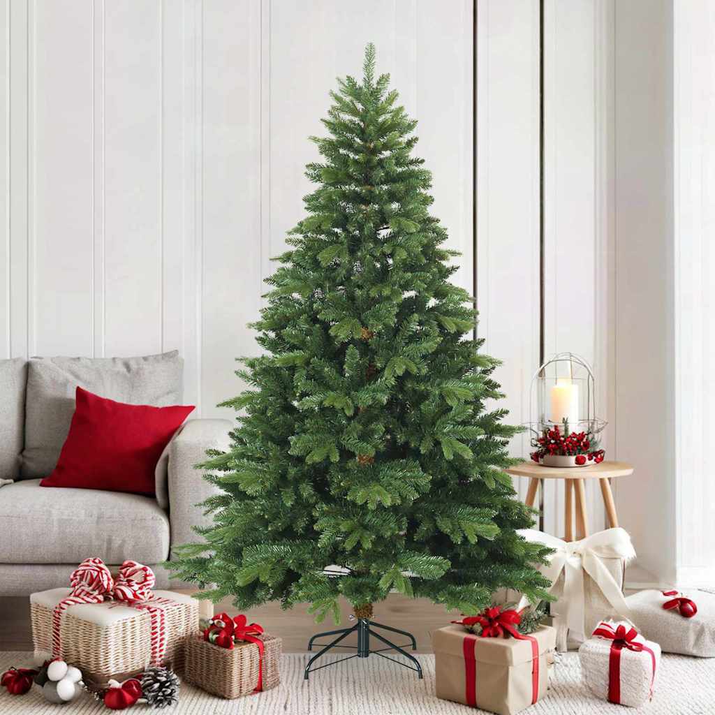 Albero di Natale Artificiale con Rami Pieghevoli Verde 180 cm 42019313