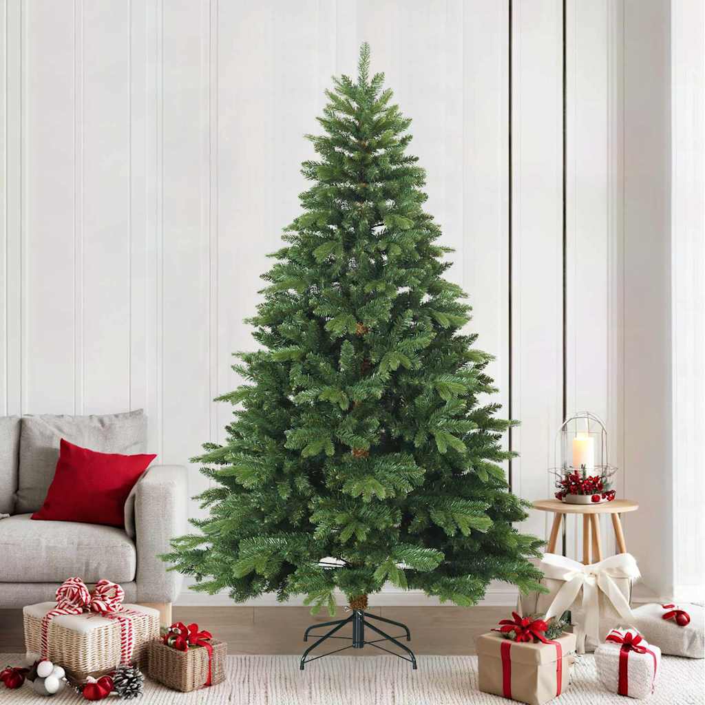 Albero di Natale Artificiale con Rami Pieghevoli Verde 240 cm 42019315