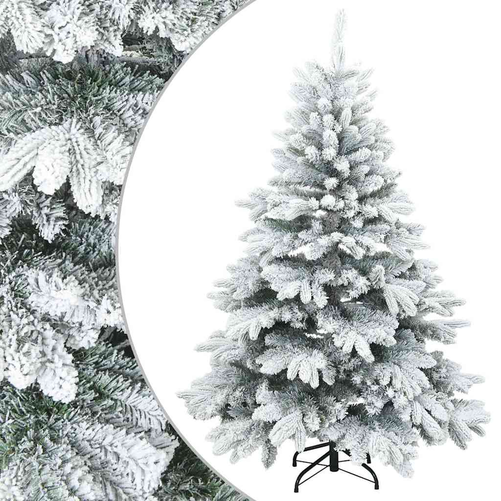 Albero di Natale Artificiale Snodato Foderato di Neve Bianco 42019316