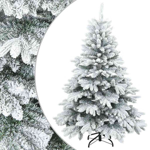Albero di Natale Artificiale Snodato Foderato di Neve Bianco 42019316
