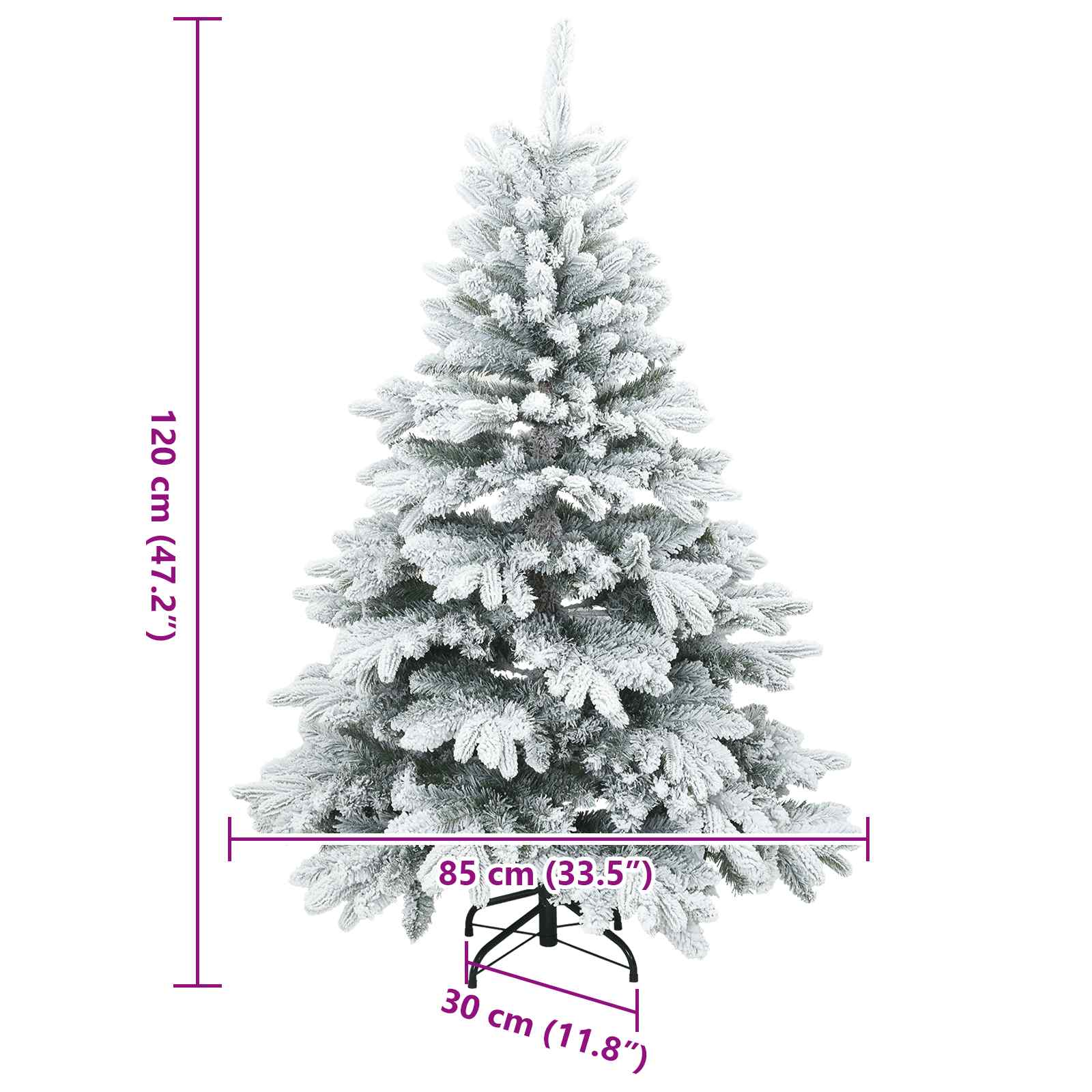 Albero di Natale Artificiale Snodato Foderato di Neve Bianco 42019316