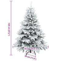Albero di Natale Artificiale Snodato Foderato di Neve Bianco 42019316