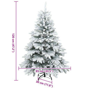 Albero di Natale Artificiale Snodato Foderato di Neve Bianco 42019316
