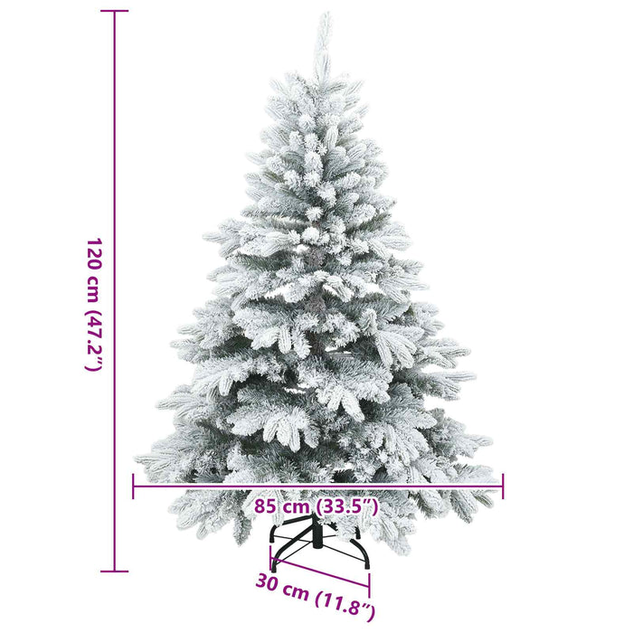 Albero di Natale Artificiale Snodato Foderato di Neve Bianco 42019316