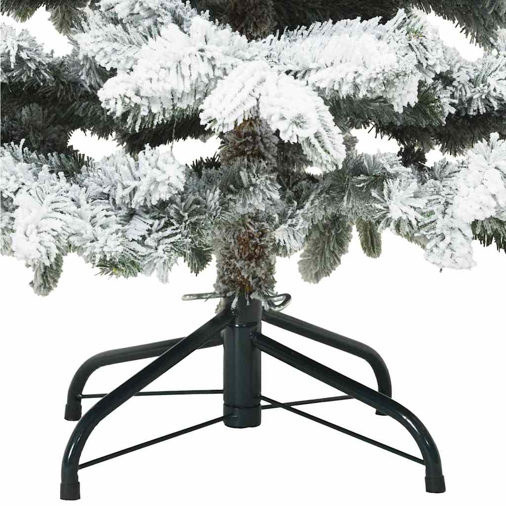Albero di Natale Artificiale Snodato Foderato di Neve Bianco 42019317