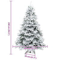 Albero di Natale Artificiale Snodato Foderato di Neve Bianco 42019320