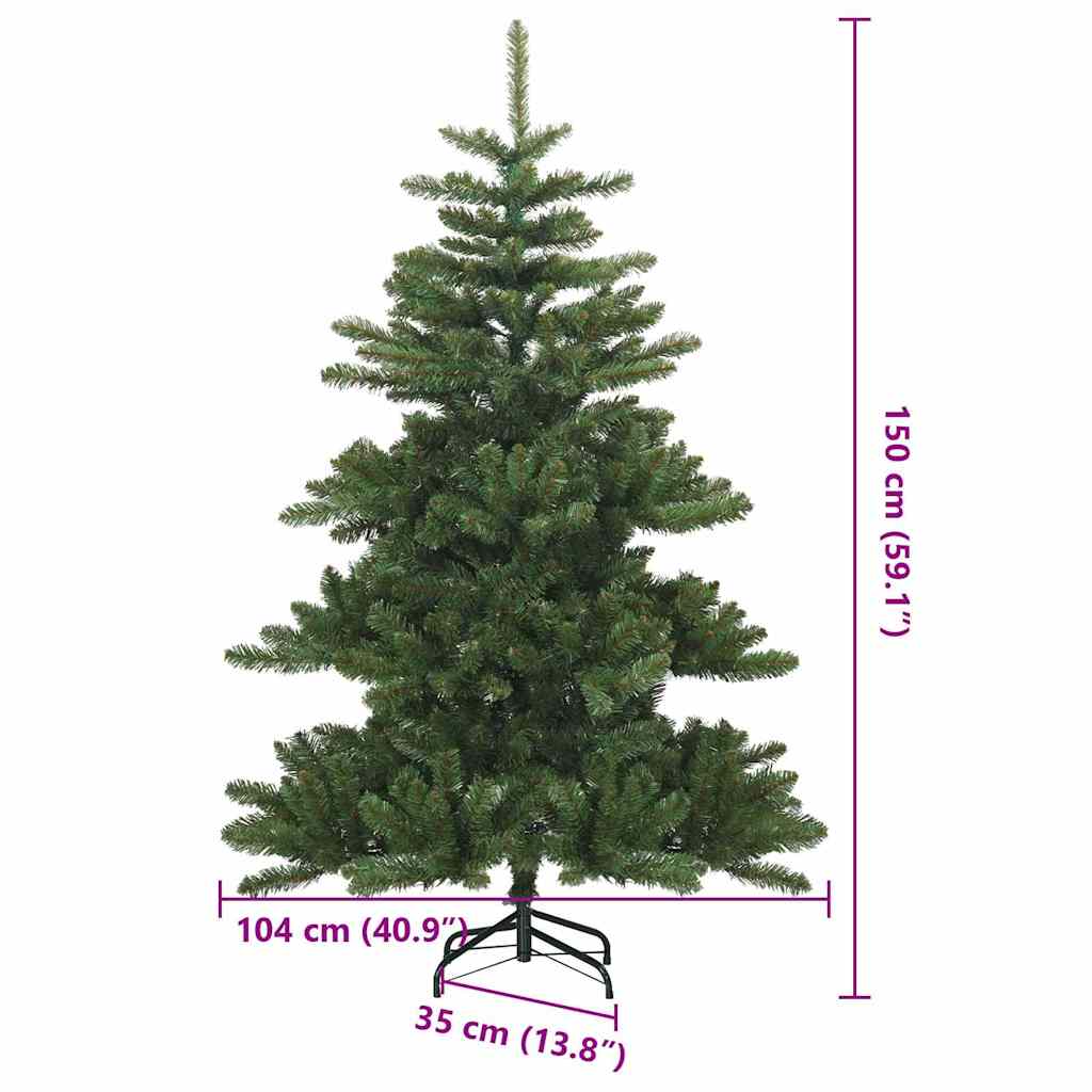 Albero di Natale Artificiale con Rami Pieghevoli Verde 150 cm 42019322