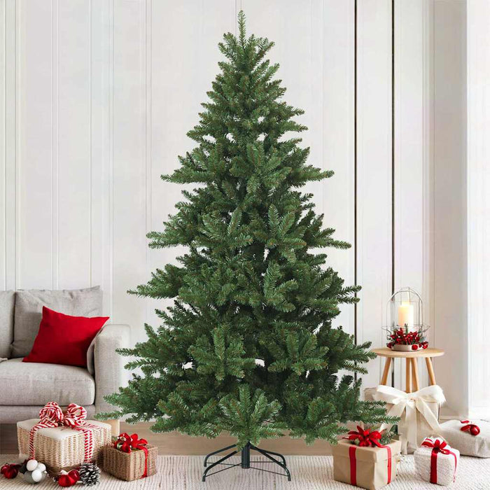 Albero di Natale Artificiale con Rami Pieghevoli Verde 210 cm 42019324