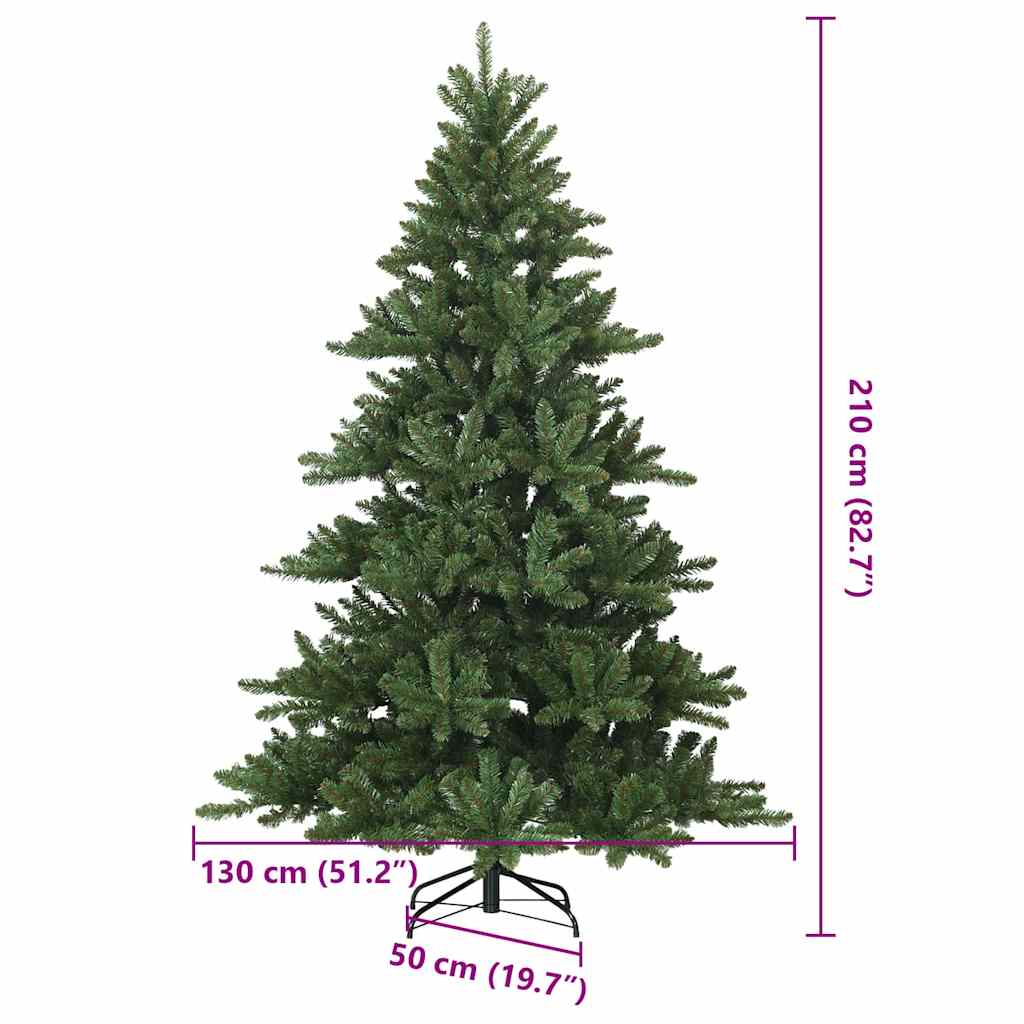 Albero di Natale Artificiale con Rami Pieghevoli Verde 210 cm 42019324