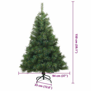 Albero di Natale Artificiale con Rami Pieghevoli Verde 150 cm 42019332