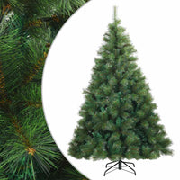 Albero di Natale Artificiale-Albero Natalizio con Rami Pieghevoli Verde 180 cm 602857