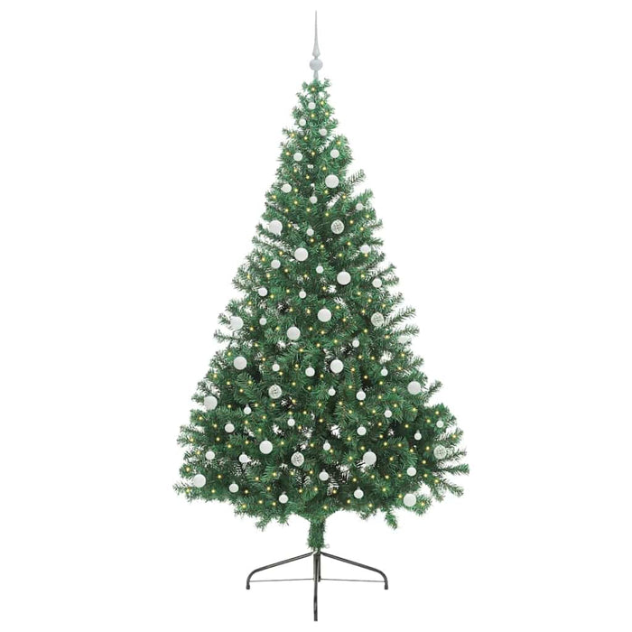 Albero di Natale Artificiale-Albero Natalizio con luci integrate Verde 240 cm 746159