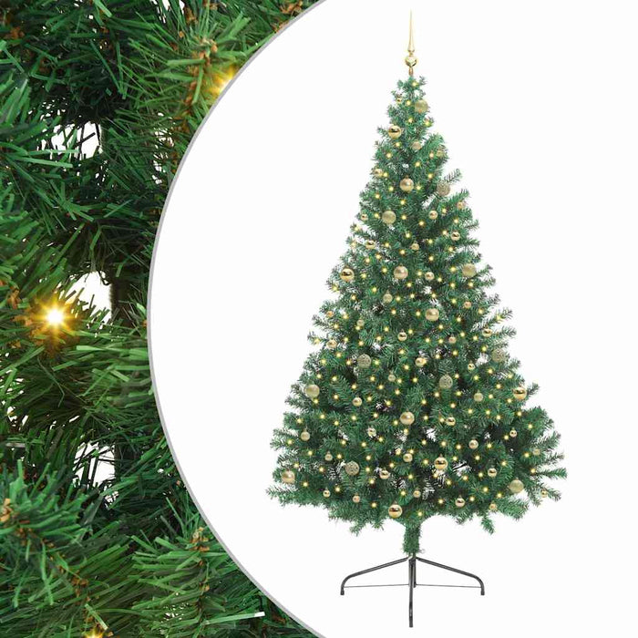 Albero di Natale artificiale con luci integrate Verde 240 cm 3397041