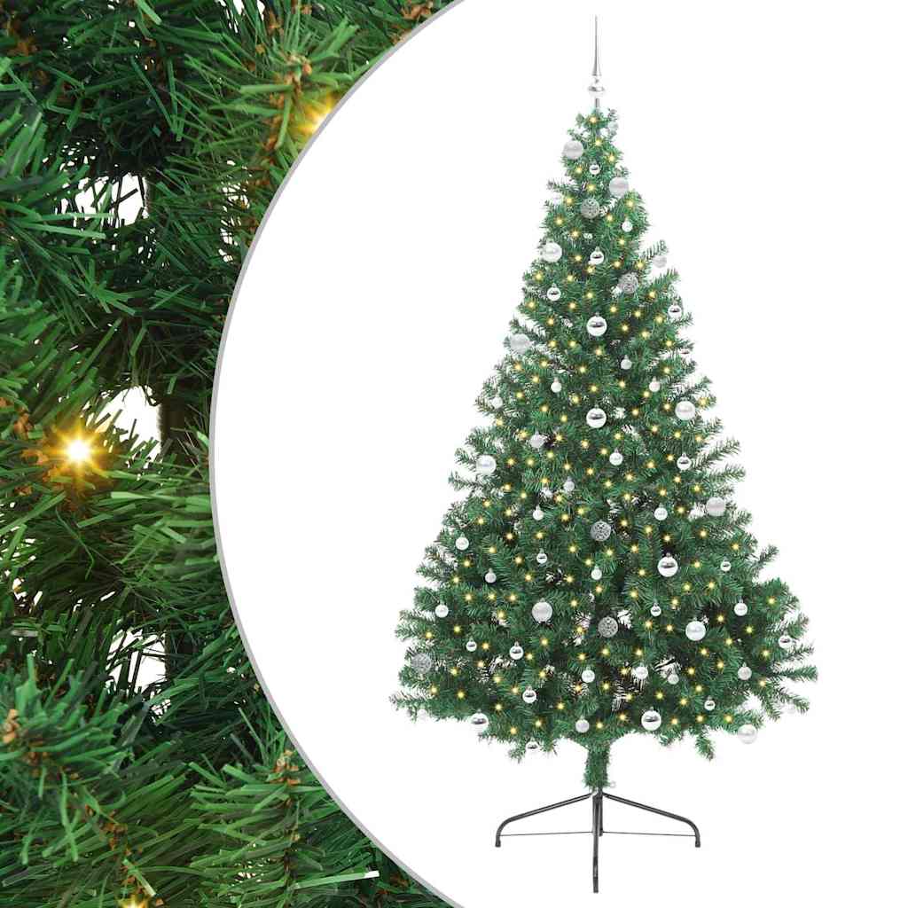 Albero di Natale artificiale con luci integrate Verde 240 cm 3397042