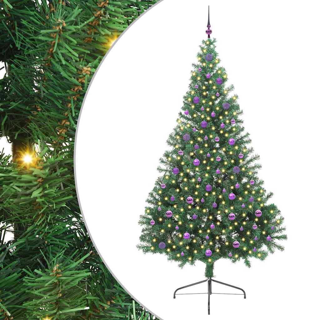 Albero di Natale Artificiale-Albero Natalizio con luci integrate Verde 240 cm 225122