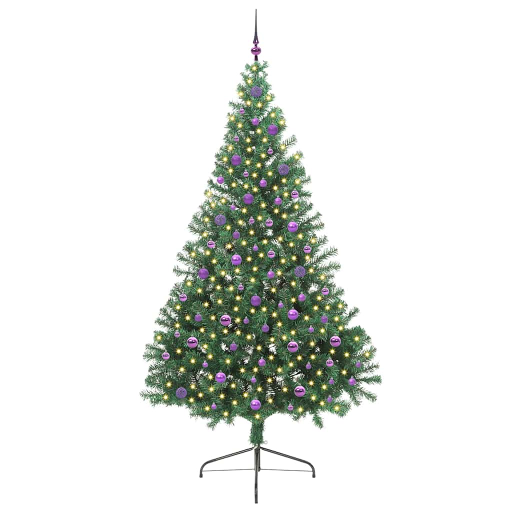 Albero di Natale Artificiale-Albero Natalizio con luci integrate Verde 240 cm 225122