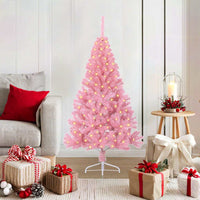 Albero di Natale artificiale con luci integrate Rosa 120 cm PVC 3397046